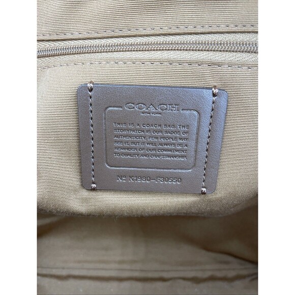 Coach Charlie Tan Pebble Leather Medium Large Backpack Purse Camel Brown CLEAN - Picture 11 of 12